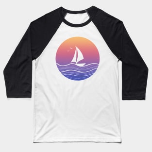 Sailboat During Sunset Baseball T-Shirt